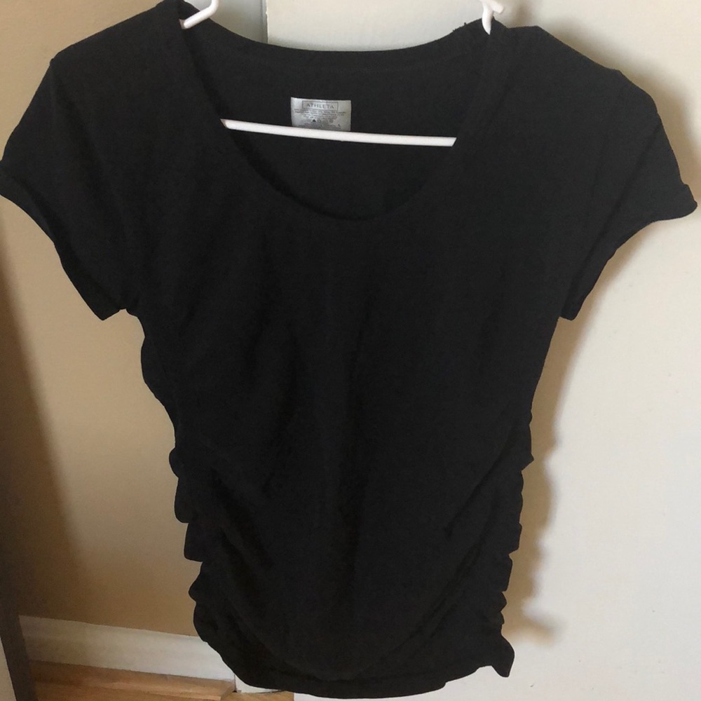 Athleta Ruched Short Sleeve Top